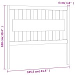 vidaXL Tăblie de pat, maro miere, 105,5x4x100 cm, lemn masiv de pin vidaXL Tăblie de pat, maro miere, 105,5x4x100 cm, lemn masiv de pin