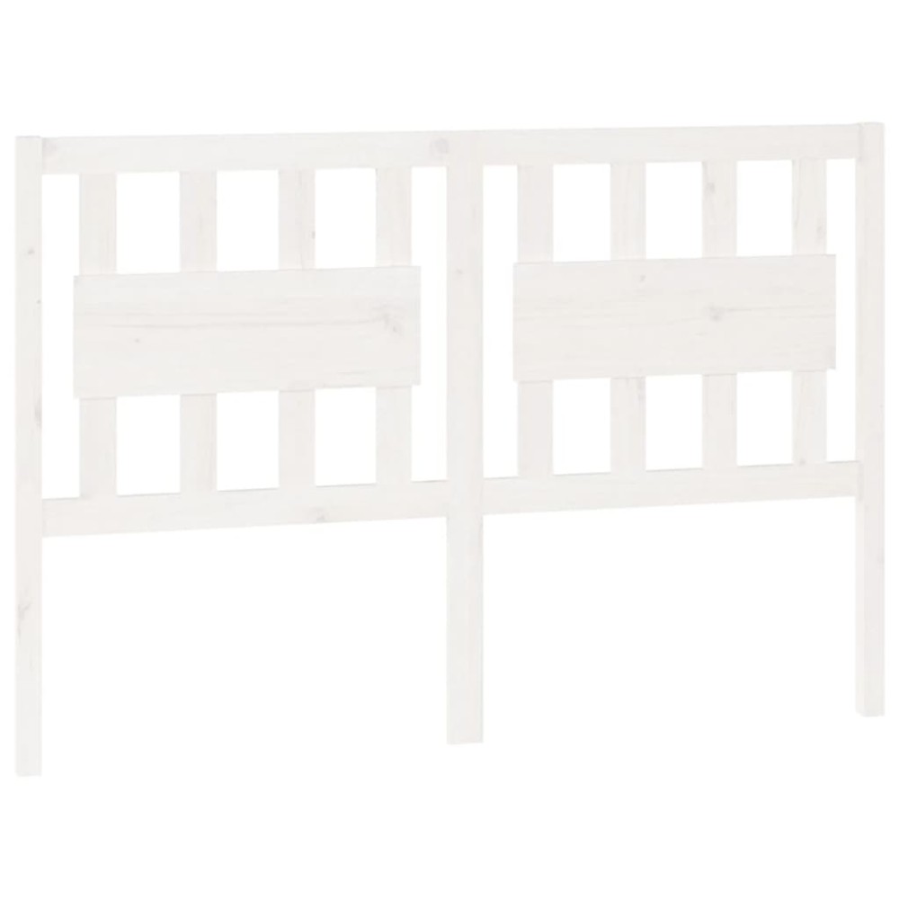 vidaXL Tăblie de pat, alb, 125,5x4x100 cm, lemn masiv de pin