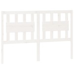 vidaXL Tăblie de pat, alb, 125,5x4x100 cm, lemn masiv de pin