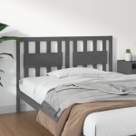 vidaXL Tăblie de pat, gri, 125,5x4x100 cm, lemn masiv de pin vidaXL Tăblie de pat, gri, 125,5x4x100 cm, lemn masiv de pin