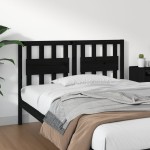 vidaXL Tăblie de pat, negru, 125,5x4x100 cm, lemn masiv de pin vidaXL Tăblie de pat, negru, 125,5x4x100 cm, lemn masiv de pin