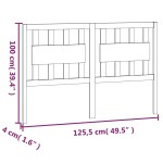 vidaXL Tăblie de pat, negru, 125,5x4x100 cm, lemn masiv de pin vidaXL Tăblie de pat, negru, 125,5x4x100 cm, lemn masiv de pin