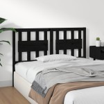 vidaXL Tăblie de pat, negru, 145,5x4x100 cm, lemn masiv de pin