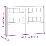 vidaXL Tăblie de pat, negru, 145,5x4x100 cm, lemn masiv de pin