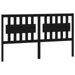 vidaXL Tăblie de pat, negru, 155,5x4x100 cm, lemn masiv de pin