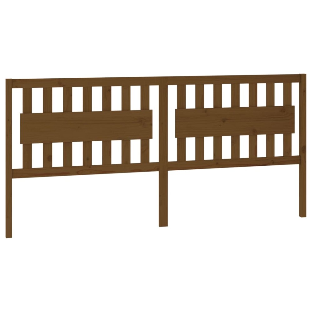 vidaXL Tăblie de pat, maro miere, 205,5x4x100 cm, lemn masiv de pin