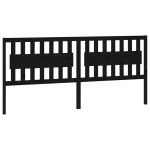 vidaXL Tăblie de pat, negru, 205,5x4x100 cm, lemn masiv de pin