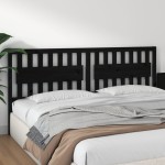 vidaXL Tăblie de pat, negru, 205,5x4x100 cm, lemn masiv de pin
