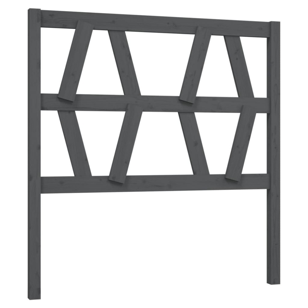 vidaXL Tăblie de pat, gri, 81x4x100 cm, lemn masiv de pin