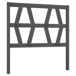 vidaXL Tăblie de pat, gri, 81x4x100 cm, lemn masiv de pin