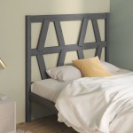 vidaXL Tăblie de pat, gri, 81x4x100 cm, lemn masiv de pin