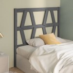 vidaXL Tăblie de pat, gri, 81x4x100 cm, lemn masiv de pin