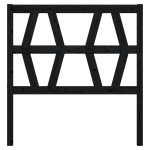 vidaXL Tăblie de pat, negru, 81x4x100 cm, lemn masiv de pin