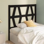 vidaXL Tăblie de pat, negru, 81x4x100 cm, lemn masiv de pin