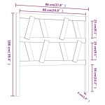 vidaXL Tăblie de pat, 96x4x100 cm, lemn masiv de pin