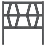 vidaXL Tăblie de pat, gri, 96x4x100 cm, lemn masiv de pin