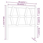 vidaXL Tăblie de pat, maro miere, 96x4x100 cm, lemn masiv de pin vidaXL Tăblie de pat, maro miere, 96x4x100 cm, lemn masiv de pin