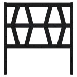 vidaXL Tăblie de pat, negru, 96x4x100 cm, lemn masiv de pin