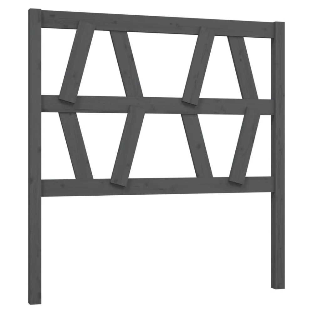 vidaXL Tăblie de pat, gri, 106x4x100 cm, lemn masiv de pin
