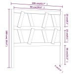 vidaXL Tăblie de pat, maro miere, 106x4x100 cm, lemn masiv de pin vidaXL Tăblie de pat, maro miere, 106x4x100 cm, lemn masiv de pin
