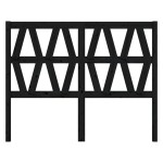 vidaXL Tăblie de pat, negru, 126x4x100 cm, lemn masiv de pin vidaXL Tăblie de pat, negru, 126x4x100 cm, lemn masiv de pin