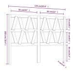 vidaXL Tăblie de pat, negru, 126x4x100 cm, lemn masiv de pin vidaXL Tăblie de pat, negru, 126x4x100 cm, lemn masiv de pin