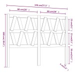 vidaXL Tăblie de pat, alb, 146x4x100 cm, lemn masiv de pin vidaXL Tăblie de pat, alb, 146x4x100 cm, lemn masiv de pin