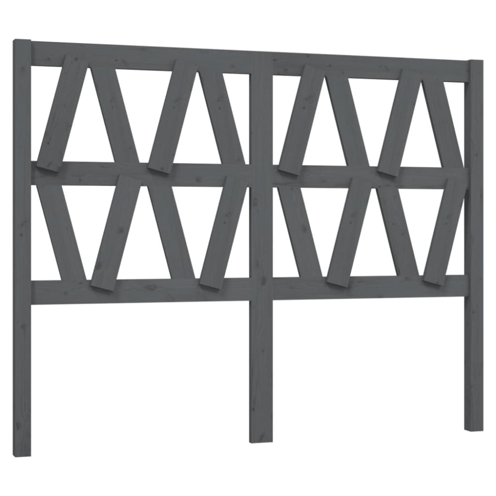 vidaXL Tăblie de pat, gri, 146x4x100 cm, lemn masiv de pin