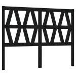 vidaXL Tăblie de pat, negru, 146x4x100 cm, lemn masiv de pin vidaXL Tăblie de pat, negru, 146x4x100 cm, lemn masiv de pin