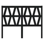 vidaXL Tăblie de pat, negru, 146x4x100 cm, lemn masiv de pin vidaXL Tăblie de pat, negru, 146x4x100 cm, lemn masiv de pin