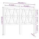 vidaXL Tăblie de pat, gri, 156x4x100 cm, lemn masiv de pin