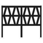 vidaXL Tăblie de pat, negru, 166x4x100 cm, lemn masiv de pin