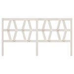 vidaXL Tăblie de pat, alb, 206x4x100 cm, lemn masiv de pin