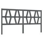 vidaXL Tăblie de pat, gri, 206x4x100 cm, lemn masiv de pin