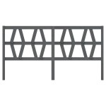 vidaXL Tăblie de pat, gri, 206x4x100 cm, lemn masiv de pin