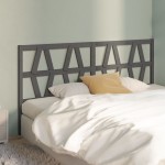 vidaXL Tăblie de pat, gri, 206x4x100 cm, lemn masiv de pin