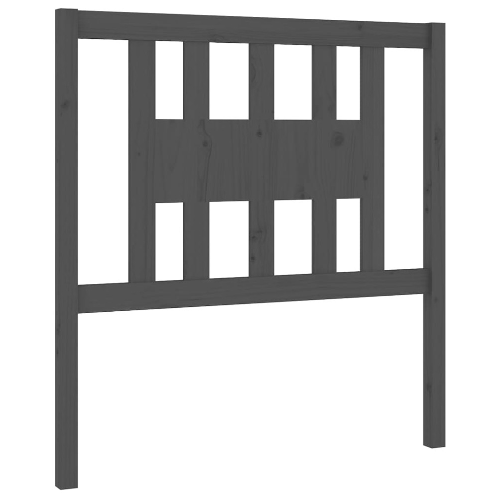 vidaXL Tăblie de pat, gri, 81x4x100 cm, lemn masiv de pin