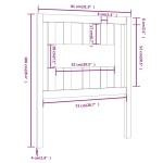 vidaXL Tăblie de pat, gri, 81x4x100 cm, lemn masiv de pin