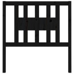 vidaXL Tăblie de pat, negru, 81x4x100 cm, lemn masiv de pin