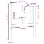 vidaXL Tăblie de pat, negru, 81x4x100 cm, lemn masiv de pin