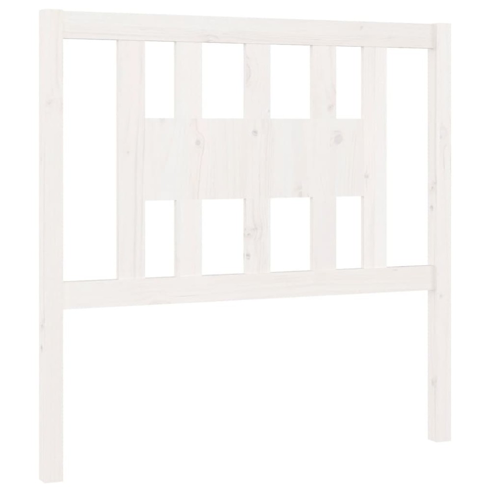 vidaXL Tăblie de pat, alb, 96x4x100 cm, lemn masiv de pin