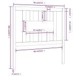 vidaXL Tăblie de pat, gri, 96x4x100 cm, lemn masiv de pin vidaXL Tăblie de pat, gri, 96x4x100 cm, lemn masiv de pin