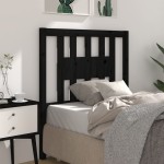 vidaXL Tăblie de pat, negru, 96x4x100 cm, lemn masiv de pin