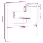 vidaXL Tăblie de pat, gri, 106x4x100 cm, lemn masiv de pin vidaXL Tăblie de pat, gri, 106x4x100 cm, lemn masiv de pin