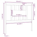 vidaXL Tăblie de pat, maro miere, 106x4x100 cm, lemn masiv de pin vidaXL Tăblie de pat, maro miere, 106x4x100 cm, lemn masiv de pin