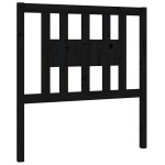 vidaXL Tăblie de pat, negru, 106x4x100 cm, lemn masiv de pin vidaXL Tăblie de pat, negru, 106x4x100 cm, lemn masiv de pin