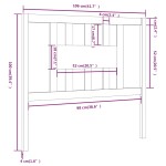 vidaXL Tăblie de pat, negru, 106x4x100 cm, lemn masiv de pin vidaXL Tăblie de pat, negru, 106x4x100 cm, lemn masiv de pin