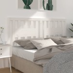 vidaXL Tăblie de pat, alb, 126x4x100 cm, lemn masiv de pin vidaXL Tăblie de pat, alb, 126x4x100 cm, lemn masiv de pin