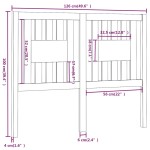 vidaXL Tăblie de pat, maro miere, 126x4x100 cm, lemn masiv de pin vidaXL Tăblie de pat, maro miere, 126x4x100 cm, lemn masiv de pin