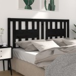 vidaXL Tăblie de pat, negru, 126x4x100 cm, lemn masiv de pin vidaXL Tăblie de pat, negru, 126x4x100 cm, lemn masiv de pin